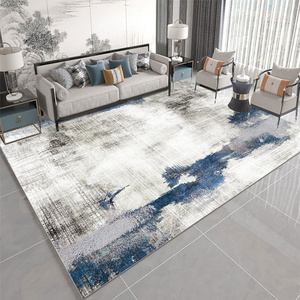 Modern Medium Pile Rug Floor Mat Soft Geometric Printed Velvet Carpet Modern Luxury Gold Foil Print Art Carpet