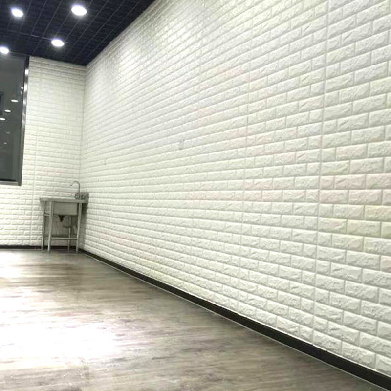 White Pe Wall Panels 3D Foam Brick Wallpaper Wall Sticker Paper