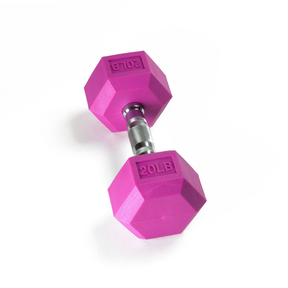 Customized Strength Training Weight Lifting Cast Iron Rubber Coated Hex Dumbbell