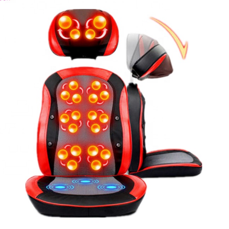 Electric relax chair infrared heat massage cushion 4D Shiatsu and Tapping Full Back Massager