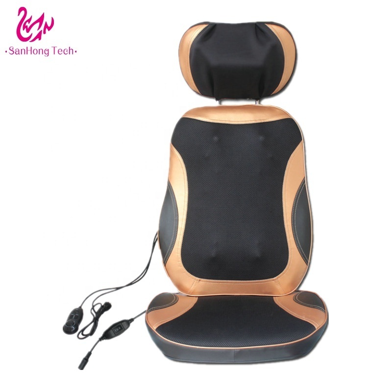 Electric relax chair infrared heat massage cushion 4D Shiatsu and Tapping Full Back Massager