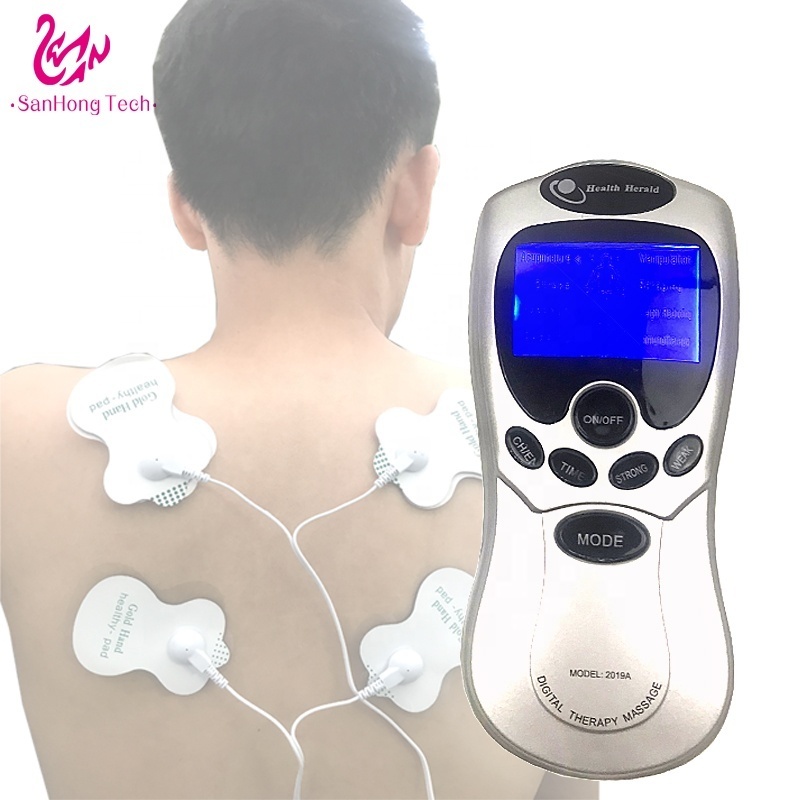 4 Pads Physiotherapy LCD Full Body Massager Tens Unit Acupuncture Electronic Digital Therapy Machine shoulder massager