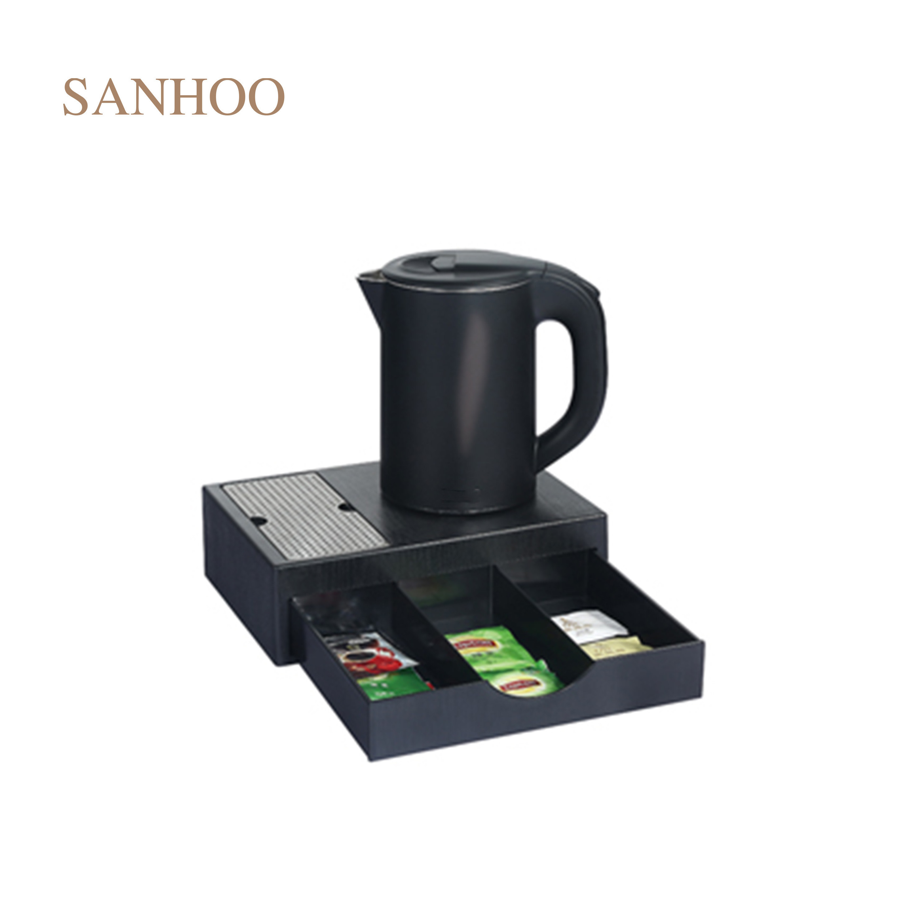 SANHOO Hotel Appliance Tea Kettle Set Large Capacity Battery Powered Kettle And Toaster Set