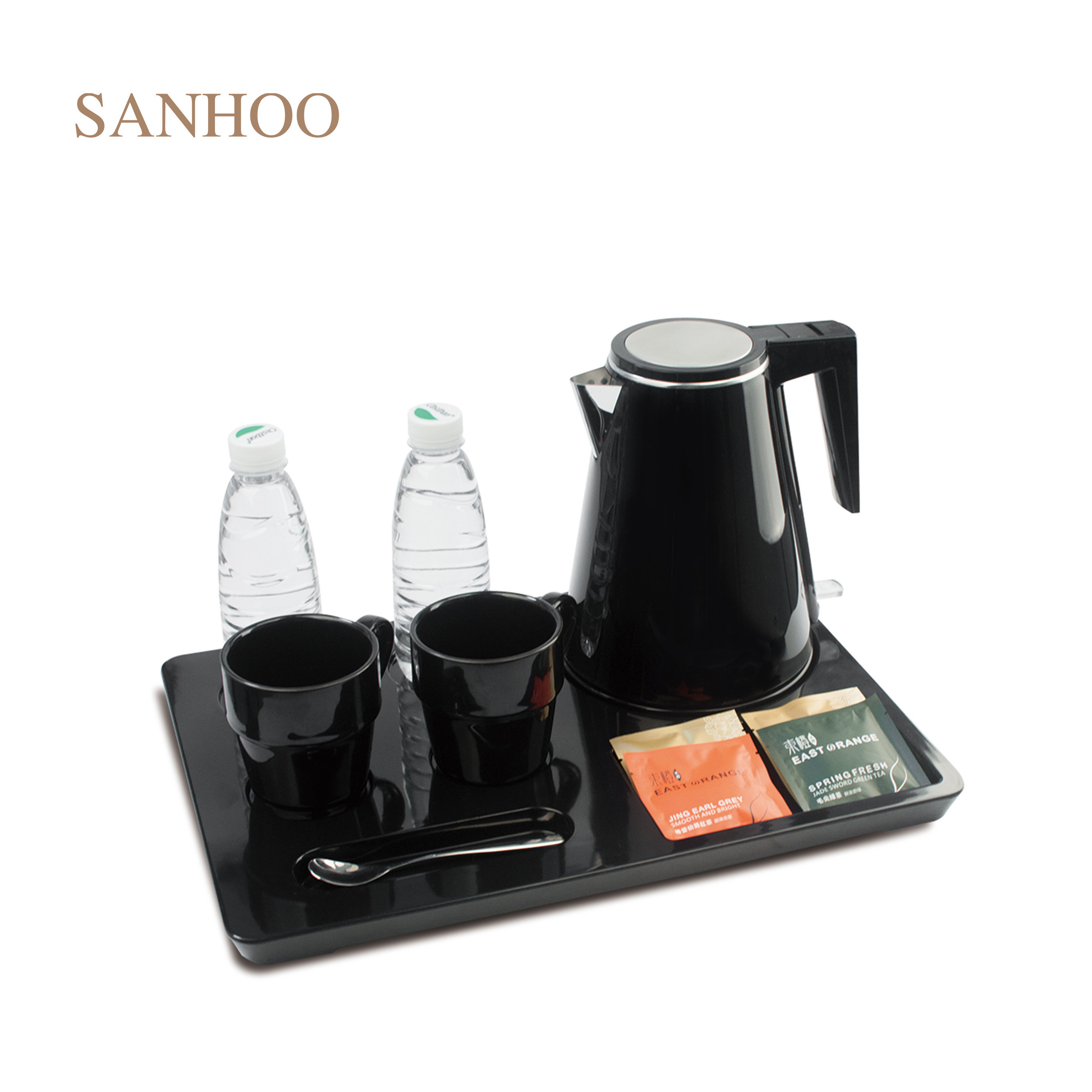 SANHOO Hotel Appliance Tea Kettle Set Large Capacity Battery Powered Kettle And Toaster Set