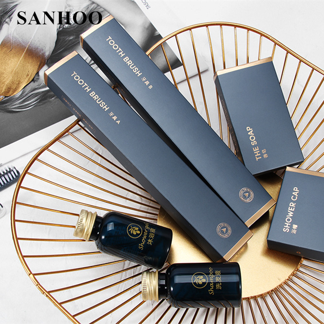 Sanhoo Wholesale Luxury Hotel Soaps And Toiletries Hotel Amenities Kit Custom Eco Friendly Hotel Amenities Set