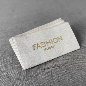 wholesale Custom fashion wholesale garment labels sewing woven label clothing brand tag apparel fabric textile designer labels