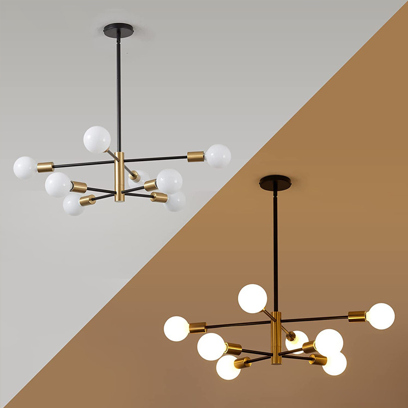 High Quality Modern Nordic Bar Home Chandelier 4 6 8 10 Heads Simple Personality Ceiling Light