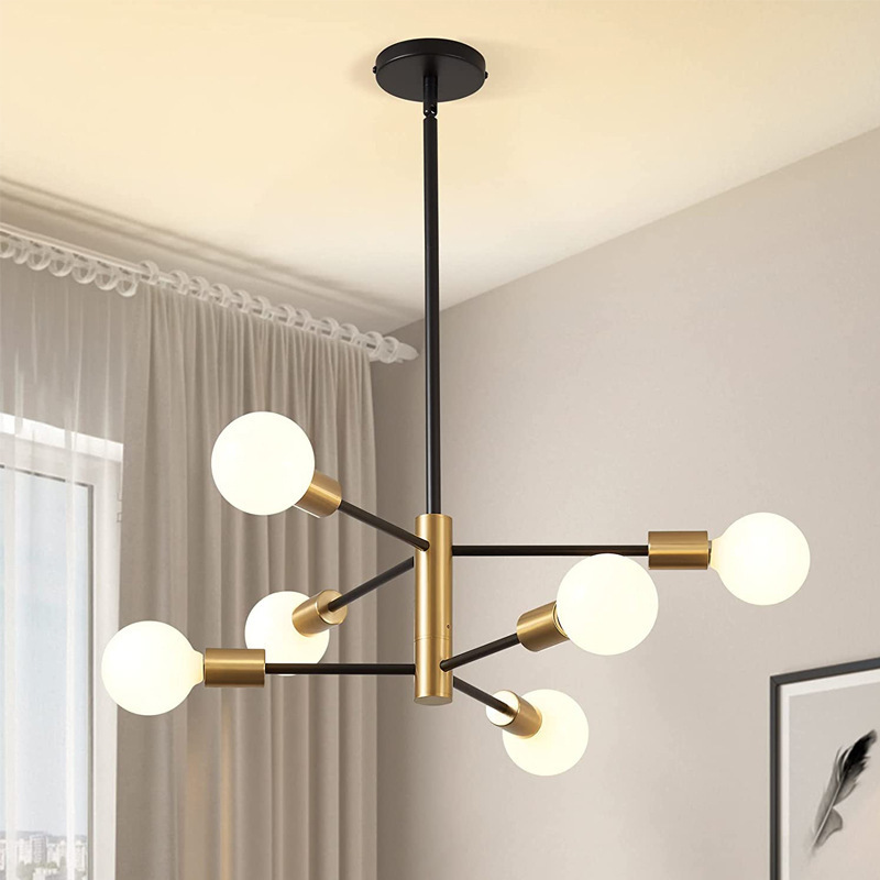 High Quality Modern Nordic Bar Home Chandelier 4 6 8 10 Heads Simple Personality Ceiling Light