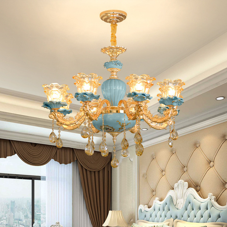 Decorative hotel lobby dining room bedroom foyer light fixtures lighting ceiling luxury european modern crystal chandeliers