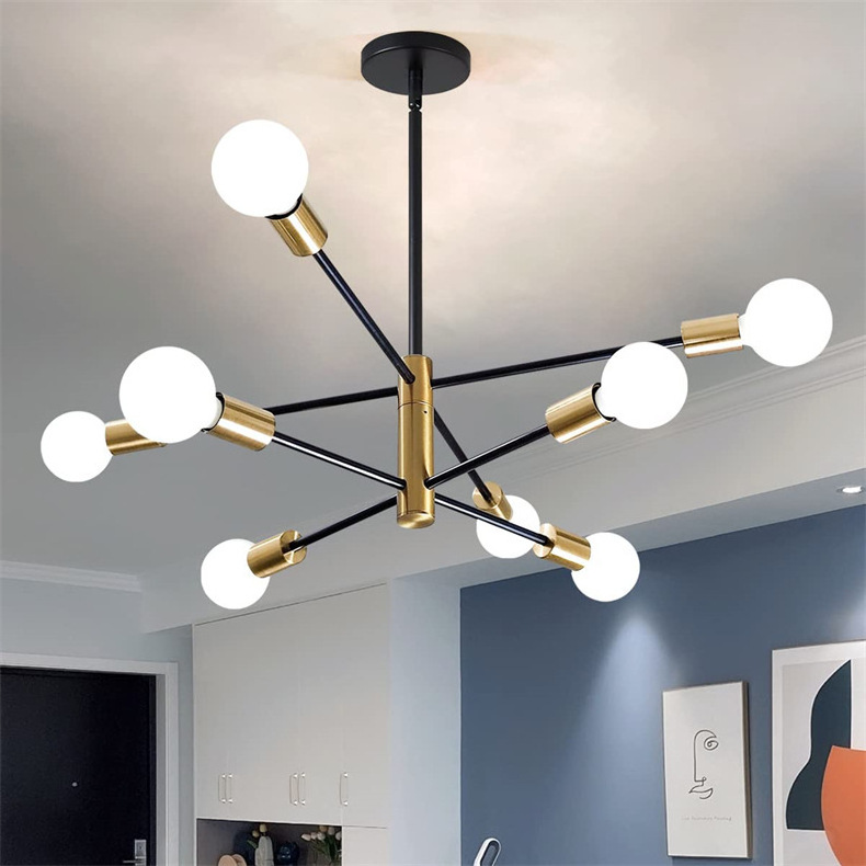 High Quality Modern Nordic Bar Home Chandelier 4 6 8 10 Heads Simple Personality Ceiling Light