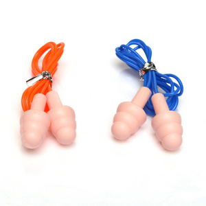 Hot 2023 Corded Ear Plugs Reusable Silicone Earplugs with String Banded Ear Plug Sleep Noise Cancelling for Hearing Protection