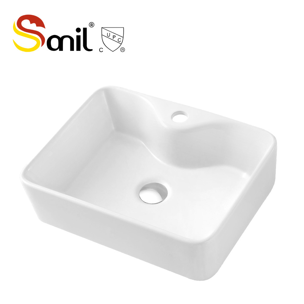 Cupc White Art Click Waste Cover Wholesale Hair Wash Basin Ceramic Shampoo Sinks Quality White Bathroom Wash Basin For Sale