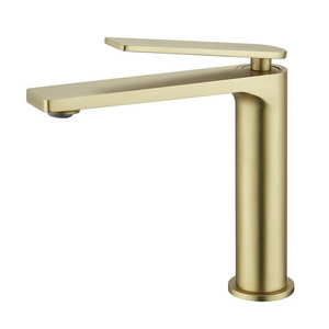 Single Handle Hole Brushed Gold Bathroom Basin Sink Tap Taps Mixer Faucet For Bathroom