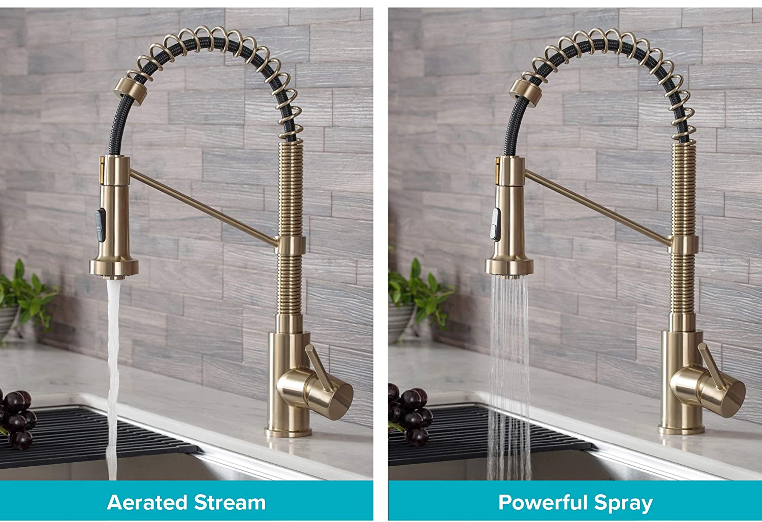 Laundry Faucet Commercial Rv Kitchen Sink Faucet High Arc Brushed Gold Spring Kitchen Faucet with Pull Down Sprayer