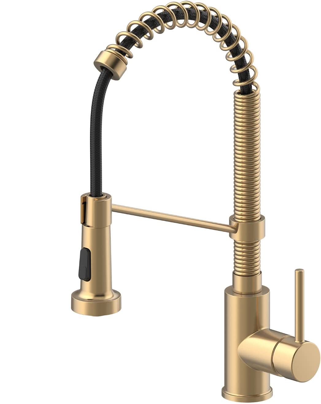 Laundry Faucet Commercial Rv Kitchen Sink Faucet High Arc Brushed Gold Spring Kitchen Faucet with Pull Down Sprayer