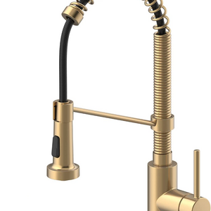 Laundry Faucet Commercial Rv Kitchen Sink Faucet High Arc Brushed Gold Spring Kitchen Faucet with Pull Down Sprayer