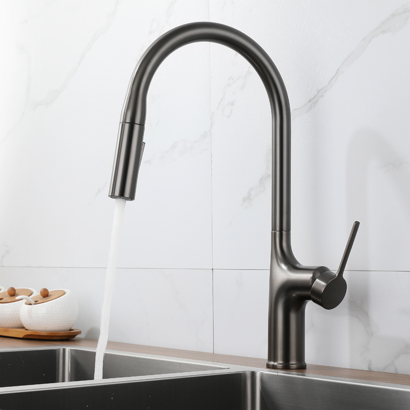 2023 Kitchen Faucet Brass Pull Out Sprayer Kitchen Mixer Sink Faucets 304 Stainless Steel Kichen Water Tap Modern Kitchen Taps