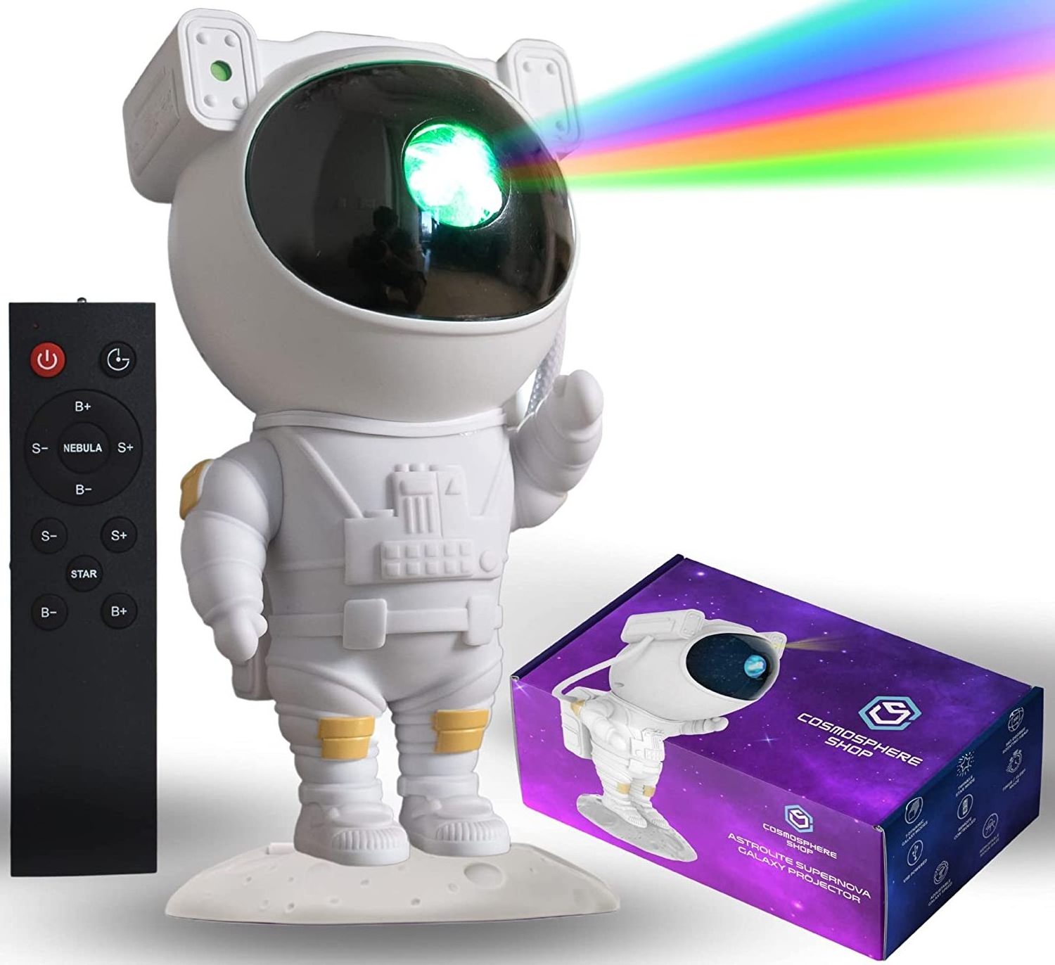 Christmas Resin Craft Galaxy Nebula Led Light Projector with Timer and Remote Starry Lamp USB Spaceman Night Lamp