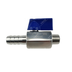 Stainless Steel 12mm Hose Barb to 1/4" NPT/BSPT Male/Female Mini Ball Valve for Home Brew Kettle