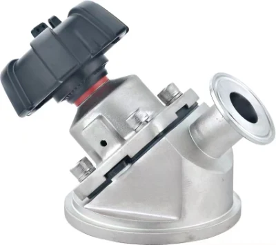 Stainless Steel Sanitary Clamped Manual Tank Bottom Drain Diaphragm Valve Double Headed Disinfection 316L