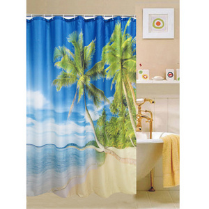 Hoom Curtain Textile Dressing Decorative Polyester European Luxury fabric polyester Shower Curtain