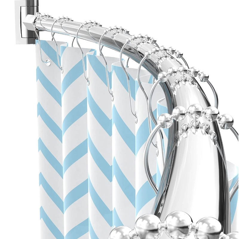 Curved Adjustable Shower Curtain Rod Wholesale Fixed Stainless Steel  Shower Curtain Rod