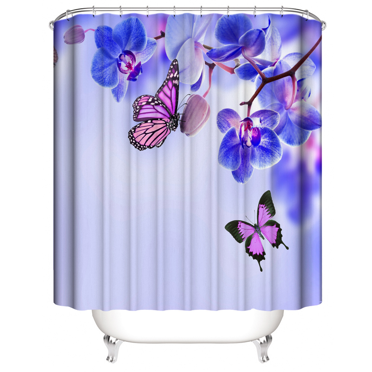 New Design 3D printing Butterfly Series Customized Unique Shower Curtain For Bathroom Decoration