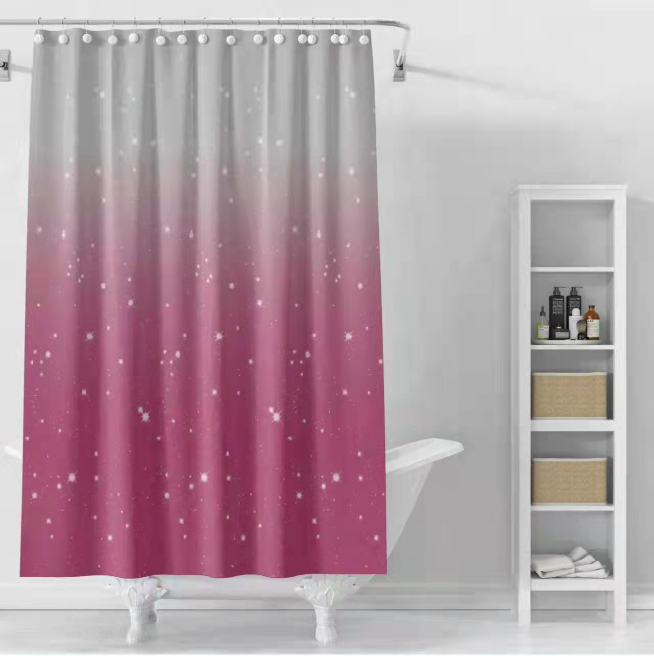 New Design Fantastic Star Unique Anti-Microbial Shower Curtain Partition Curtain