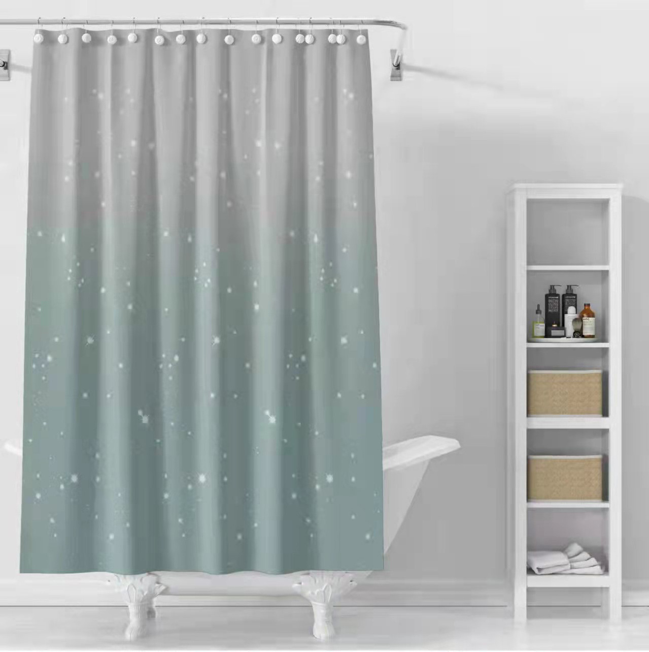 New Design Fantastic Star Unique Anti-Microbial Shower Curtain Partition Curtain