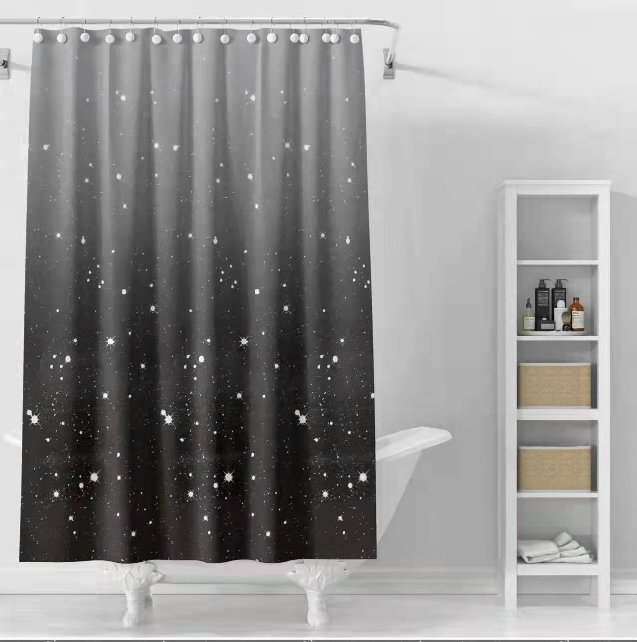 New Design Fantastic Star Unique Anti-Microbial Shower Curtain Partition Curtain