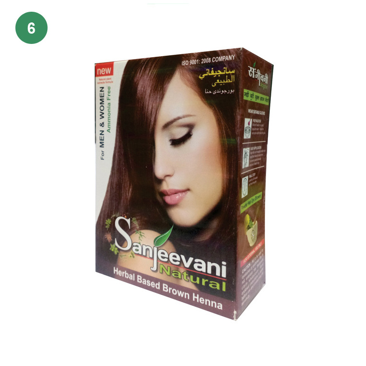 Direct Factory Sale Henna Based Brown Color Hair Dye Henna Powder Professional Hair Color Powder Dye