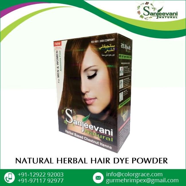 Superb Quality Chestnut Color Henna Powder Dye for Hair Fast Black Hair Color Powder Women Men