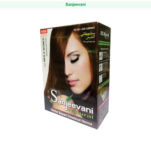 Our Brand Sanjeevani Natural Chestnut Color Henna Hair Powder Dye Color for Silky Hair Color