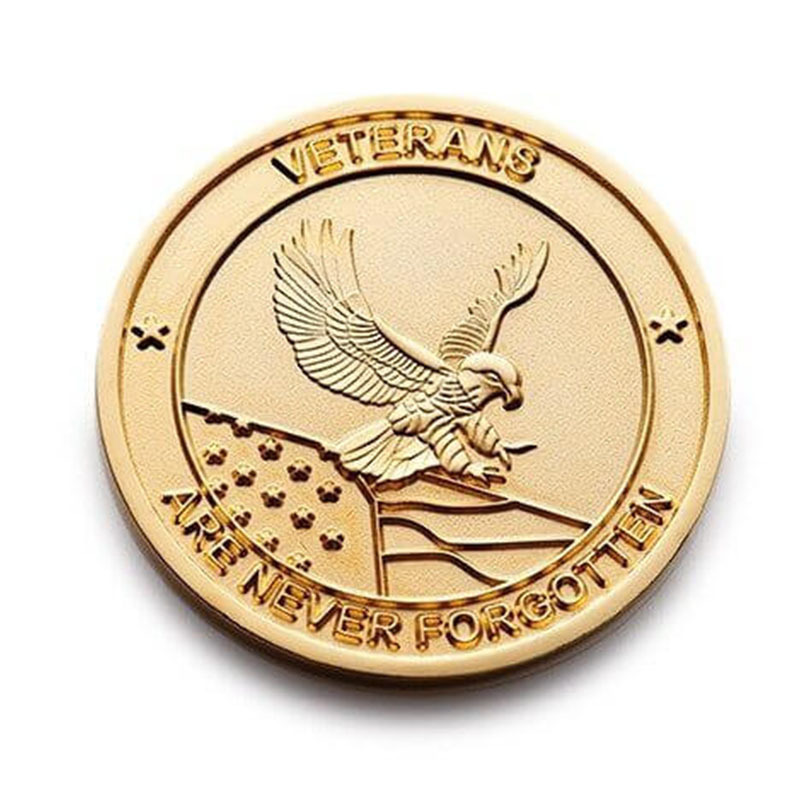 Promotional New Souvenir Metal Coin Euro Coins Custom Metal Challenge America Eagle Tungsten Gold Coin