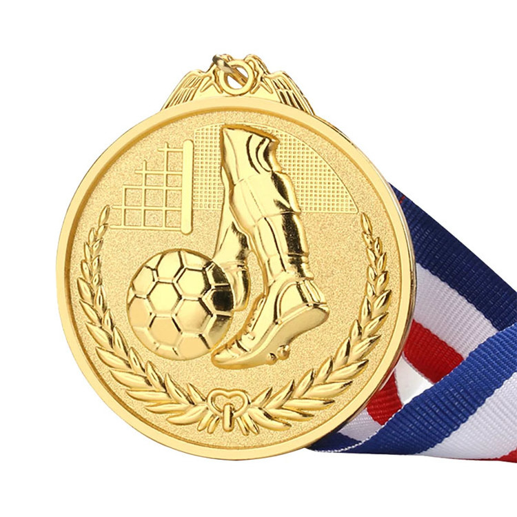 Factory Wholesale Soccer Trophies And Medals Sports Competition Activity Award Gold Silver Soccer Football Medals