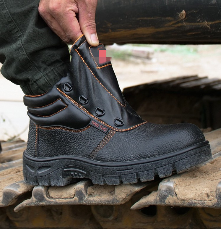 2023 Steel Toe Shoes Men Safety Leather Boots Shoes For Ladies