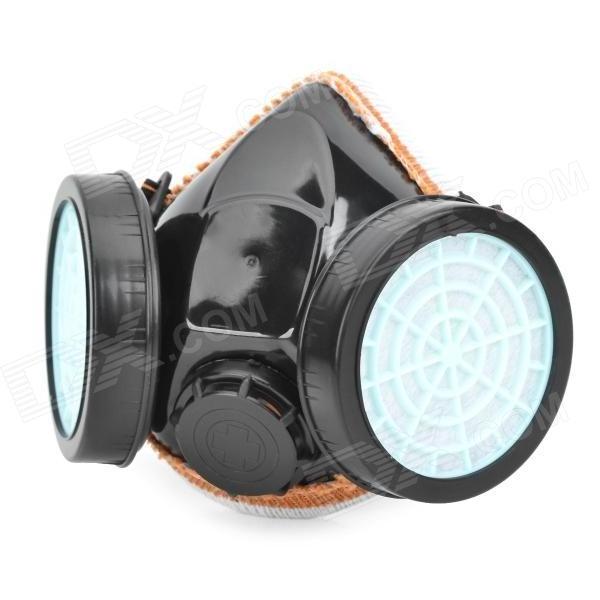 Half Face Safety Gas Mask, Double Cartridge Chemical Respirator JY-5011A Volume Concentration of Toxic Gas <=0.1% Arch Masks