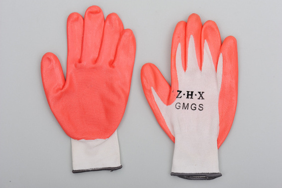 whole sale Nylon and Nitrile Coated Working Gloves Resistant to Corrosion Oil Abrasion