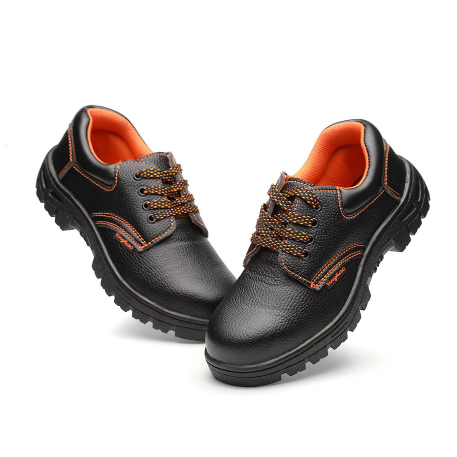 Wholesale Industrial Breathable Leather Safety Shoes Steel Toe steel plate insert  Men Work shoes