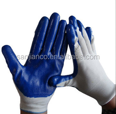 whole sale Nylon and Nitrile Coated Working Gloves Resistant to Corrosion Oil Abrasion