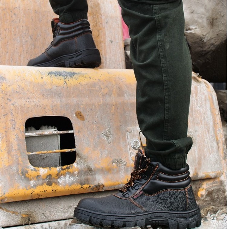 2023 Steel Toe Shoes Men Safety Leather Boots Shoes For Ladies