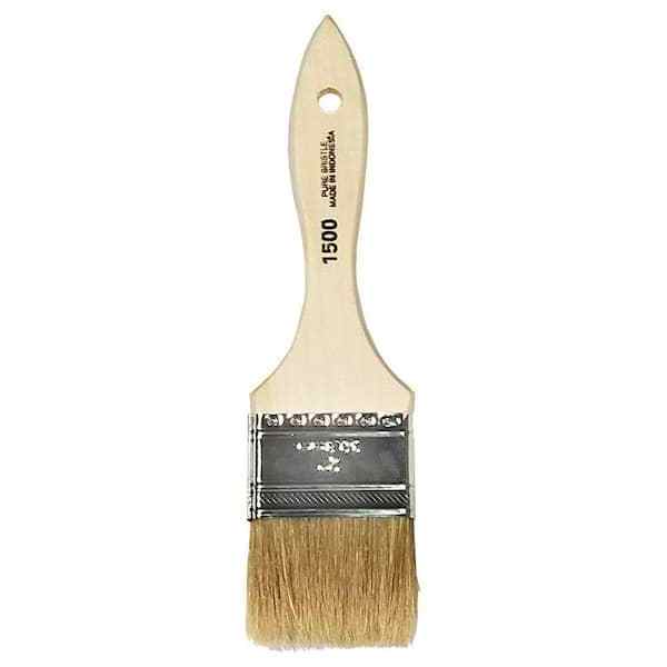 1.5inch wholesale personalized paint brushes  2inch custom logo pig hair wood chip paint brush