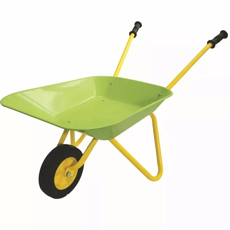 wholesale little sand toy kids garden tools metal wheelbarrow  hand trolley wagon child cart