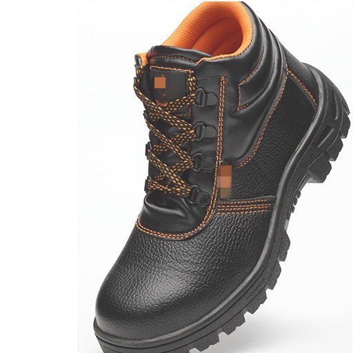 Wholesale Industrial Breathable Leather Safety Shoes Steel Toe steel plate insert  Men Work shoes