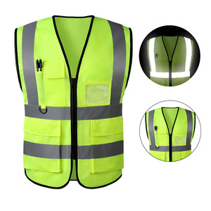 Safety reflective vest Yellow Green protective construction worker Safety Clothing vest reflecting