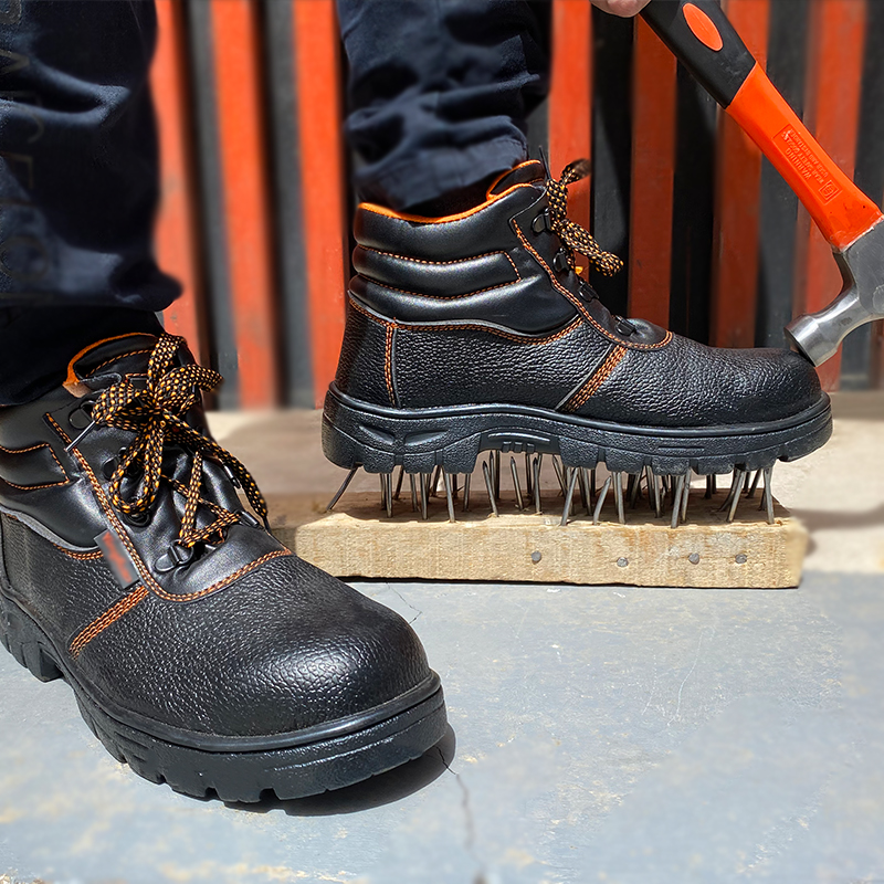 welding protective safety boots steel toe cap genuine leather safe shoes