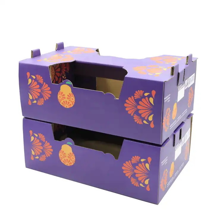 Customized Factory Cheap Price Heavy Duty Corrugated Carton Fresh Fruit Packing Box