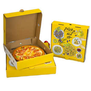 Custom Printing China Manufacturer Low Price Yellow Pizza Box 30x30