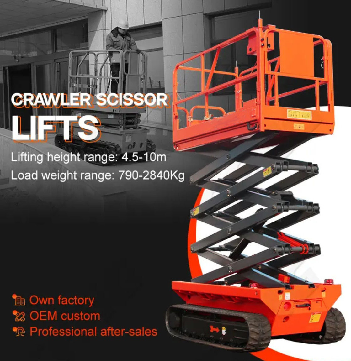 Electric Man Lift 4-18m Telescopic Boom Lift Scissor Lift Platform Price