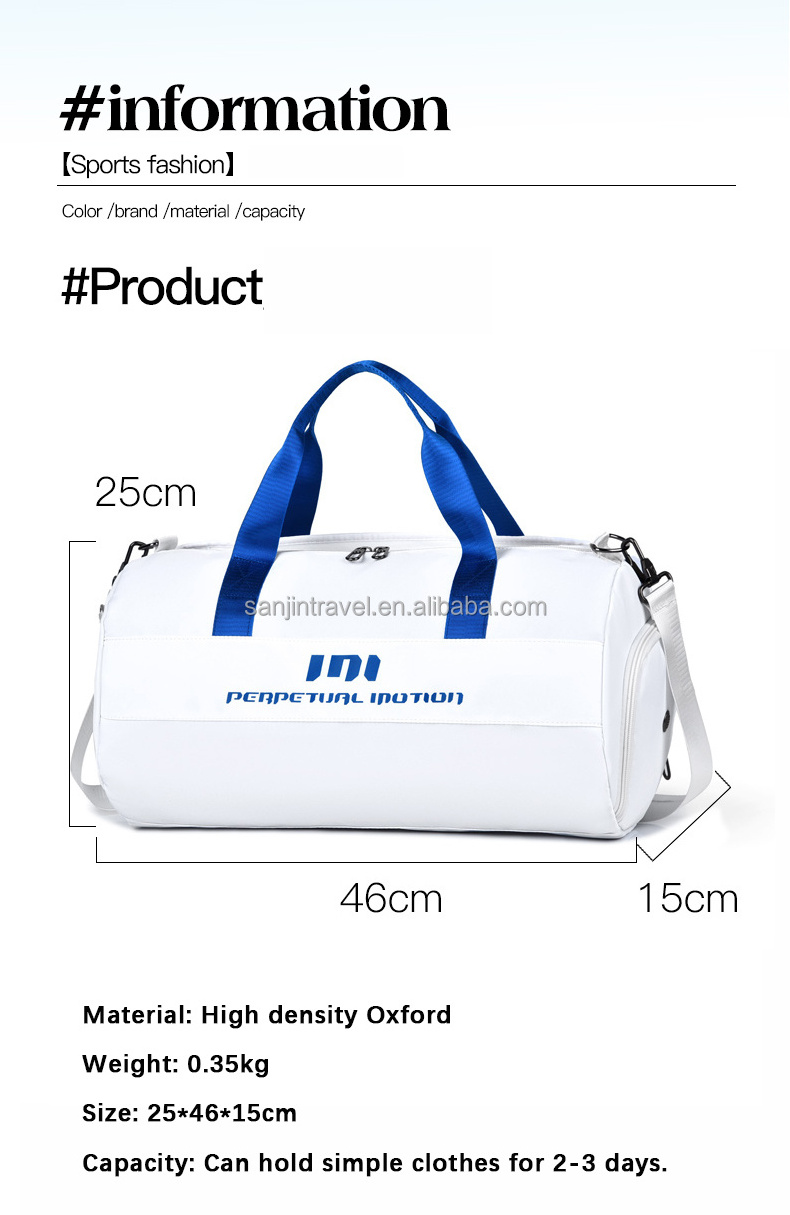 Customized Logo Oxford Duffel Bag Weekend Duffle Bag With Shoe Compartment Travel Gym Bag For Men Women